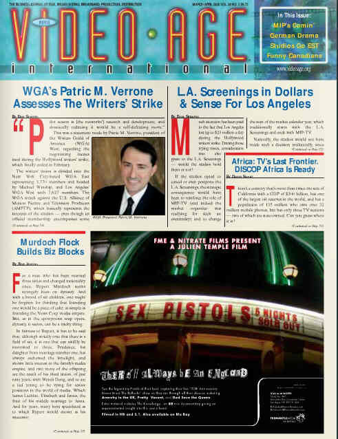 VIDEO AGE INTERNATIONAL magazine side cover Issue 28 March/April 2008