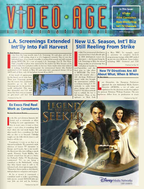 VIDEO AGE INTERNATIONAL magazine side cover Issue 28 September/October 2008