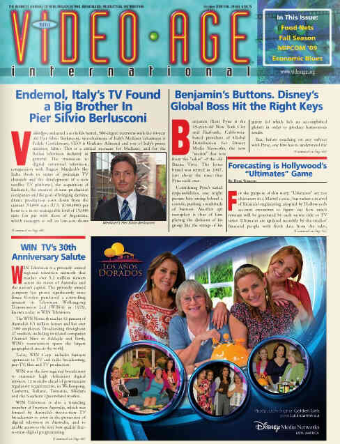 VIDEO AGE INTERNATIONAL magazine side cover Issue 29 October 2009