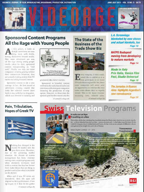VIDEO AGE INTERNATIONAL magazine side cover Issue 32 June/July 2013