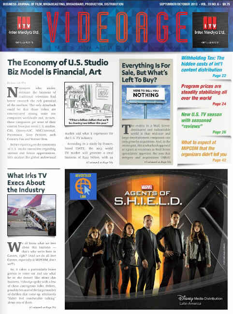 VIDEO AGE INTERNATIONAL magazine side cover Issue 33 September/October 2013