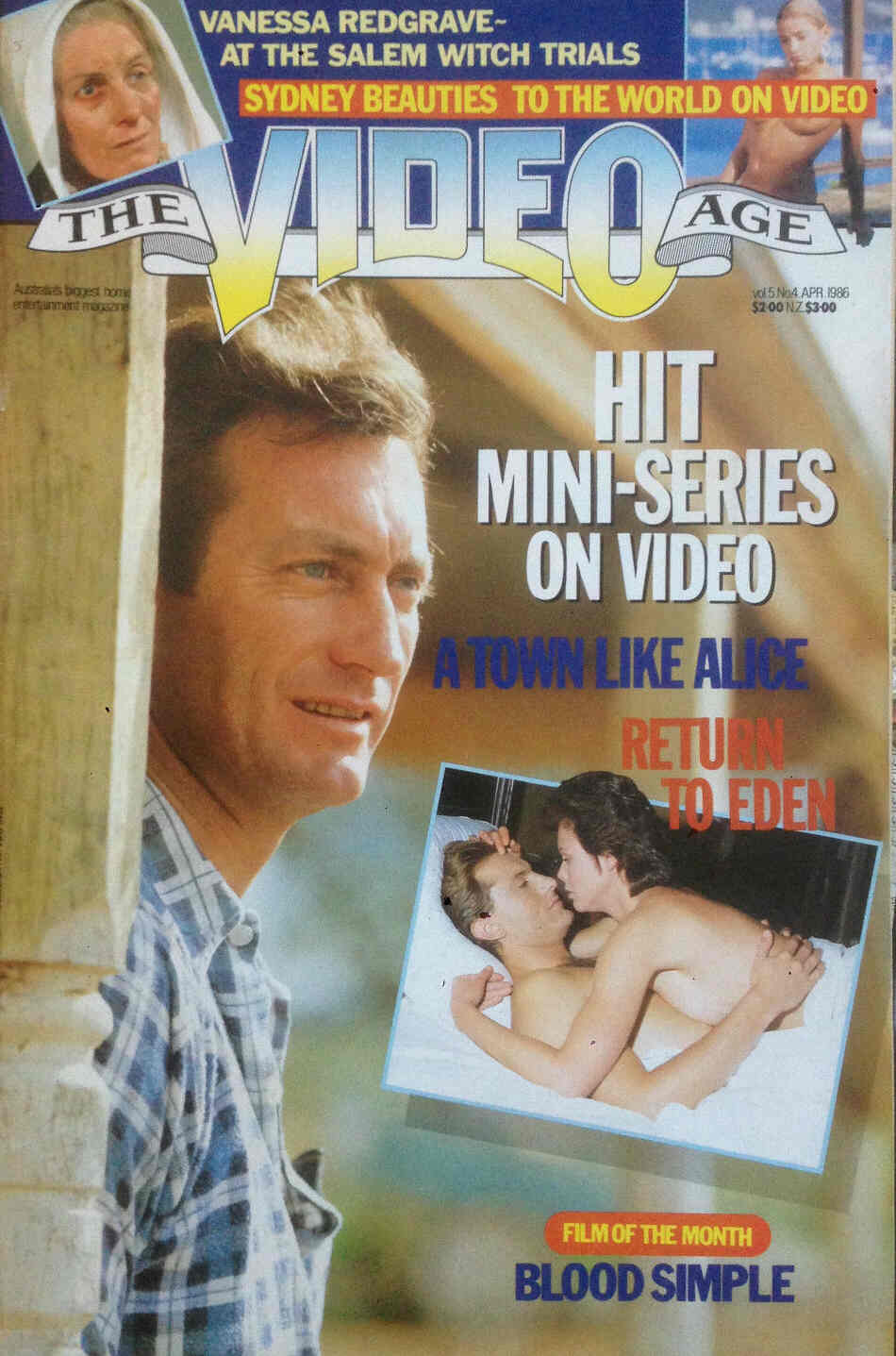 VIDEO AGE | THE magazine side cover April 1986