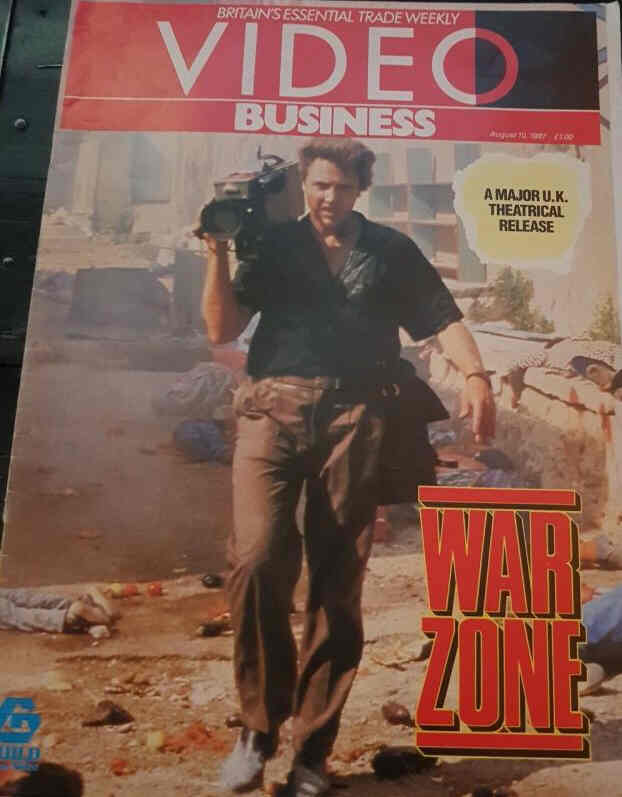 VIDEO BUSINESS (UK) magazine side cover 10 August 1987