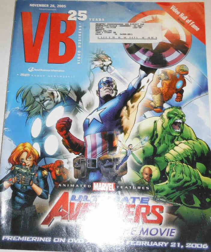 VIDEO BUSINESS (UK) magazine side cover 28 November 2005