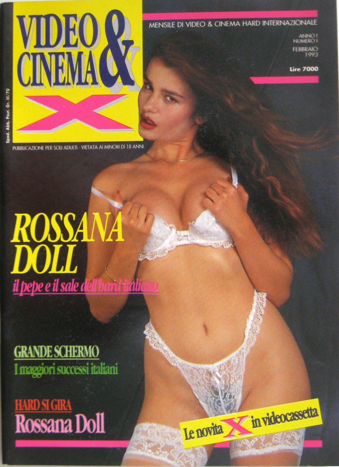 VIDEO AND CINEMA X magazine side cover Issue 1 February 1993