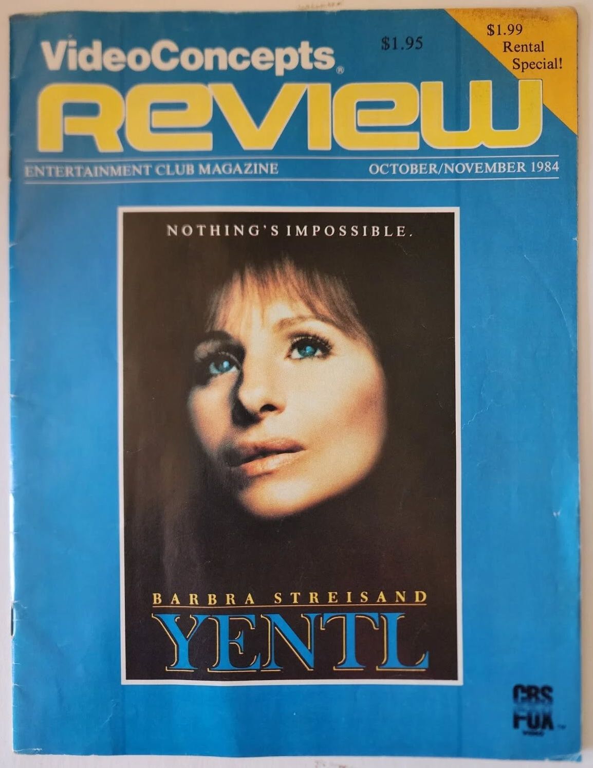 VIDEO CONCEPTS REVIEW magazine side cover  November 1984