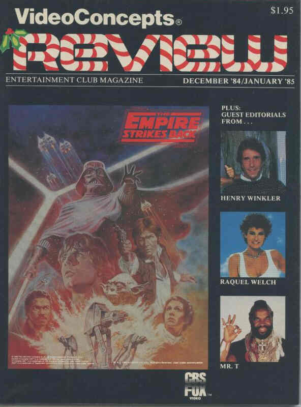 VIDEO CONCEPTS REVIEW magazine side cover  December 1984/ January 1985 