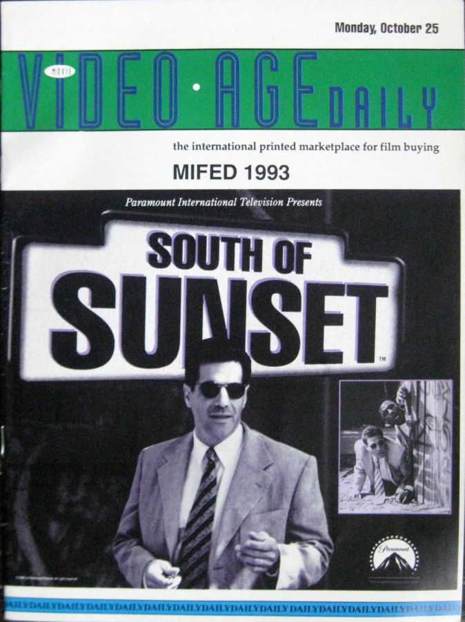 VIDEO AGE DAILY magazine side cover 25 October 1993