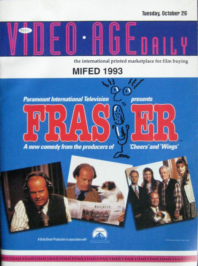 VIDEO AGE DAILY magazine side cover 26 October 1993