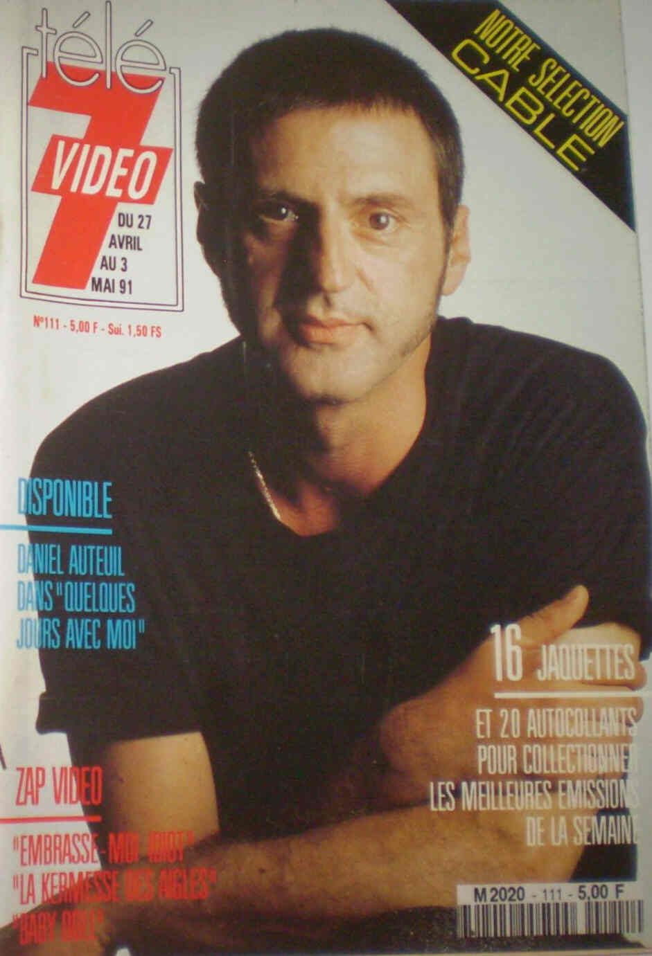 TELE 7 VIDEO magazine side cover Issue 111 27 April 1991