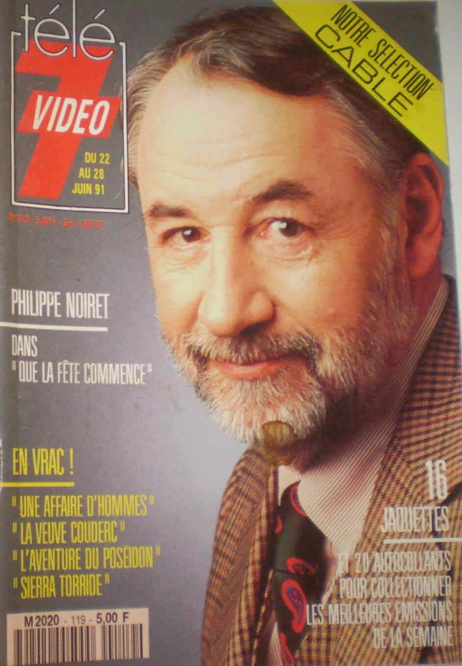 TELE 7 VIDEO magazine side cover Issue 119 22 June 1991