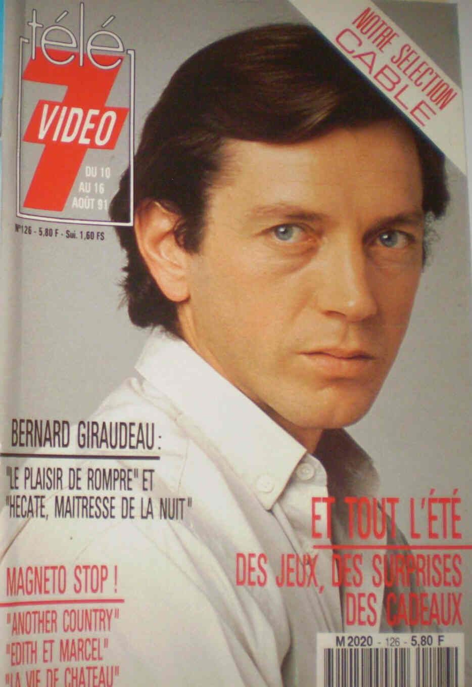 TELE 7 VIDEO magazine side cover Issue 126 10 August 1991