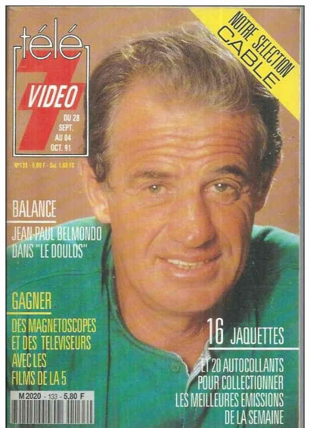 TELE 7 VIDEO magazine side cover Issue 133 28 September 1991