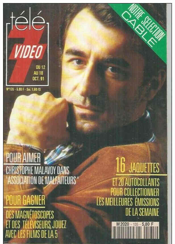 TELE 7 VIDEO magazine side cover Issue 135 12 October 1991