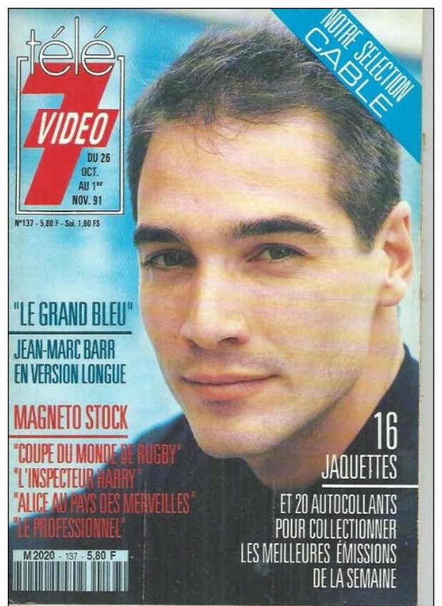 TELE 7 VIDEO magazine side cover Issue 137 26 October 1991