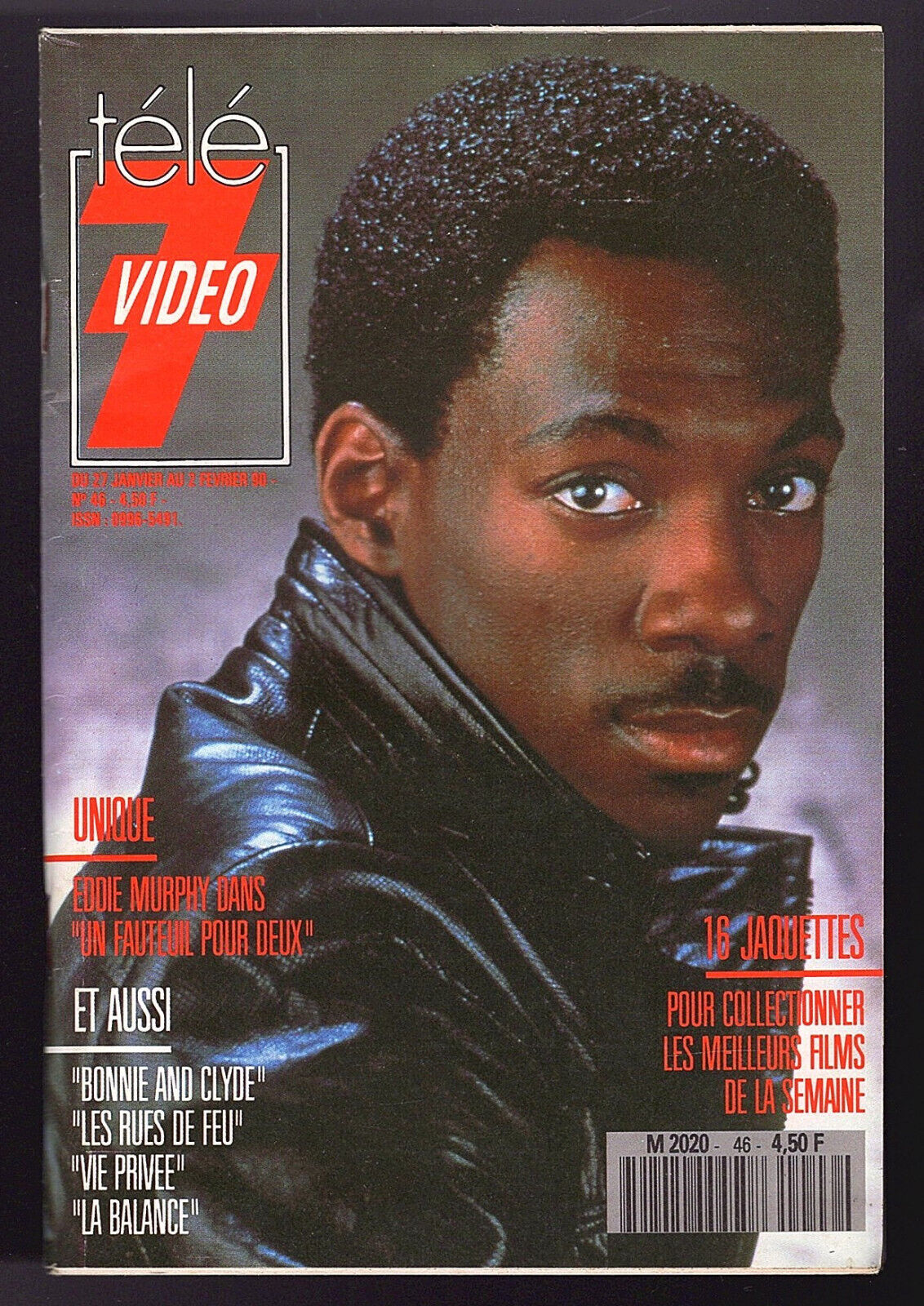 TELE 7 VIDEO magazine side cover Issue 46 27 January 1990