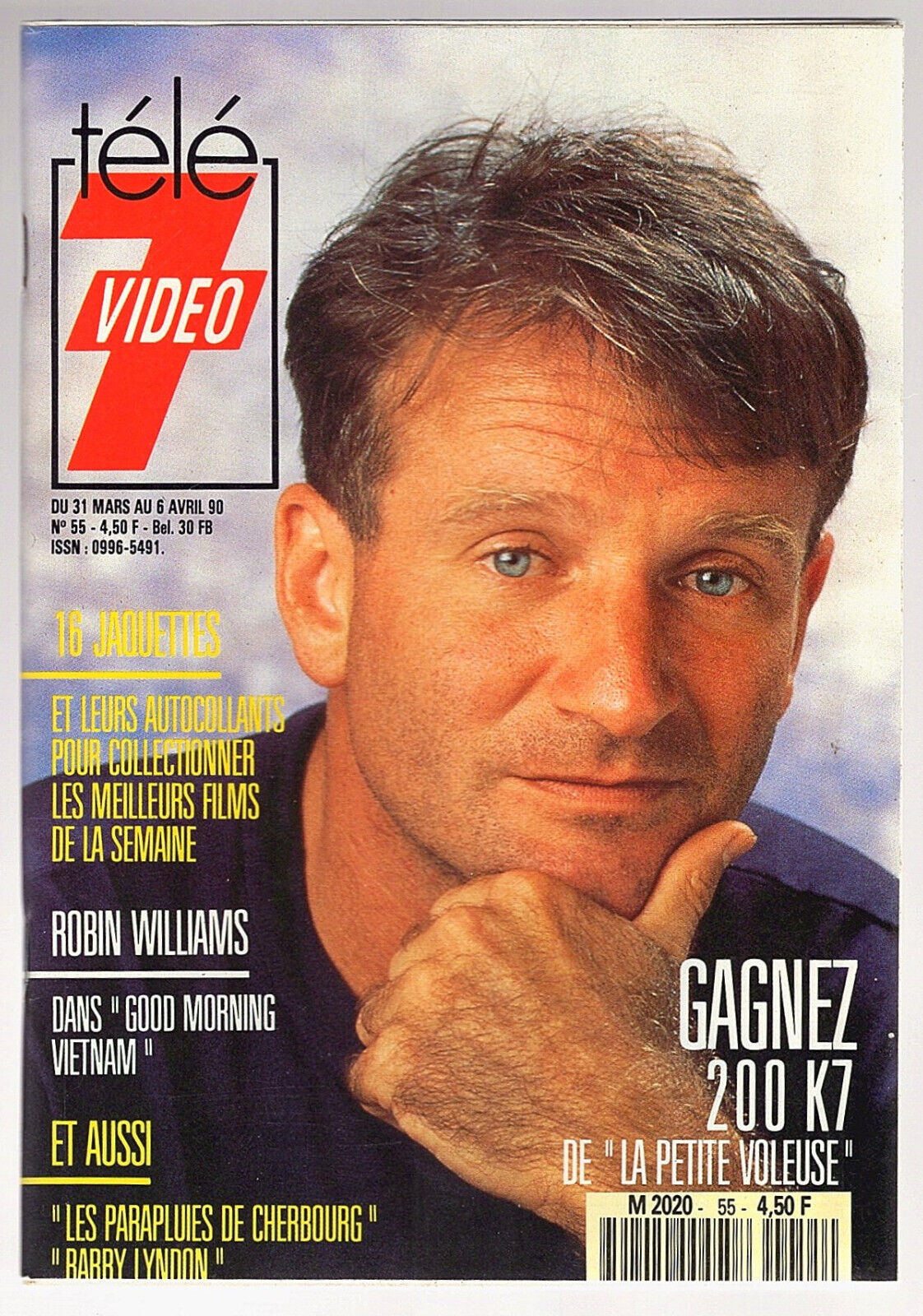 TELE 7 VIDEO magazine side cover Issue 55 31 March 1990
