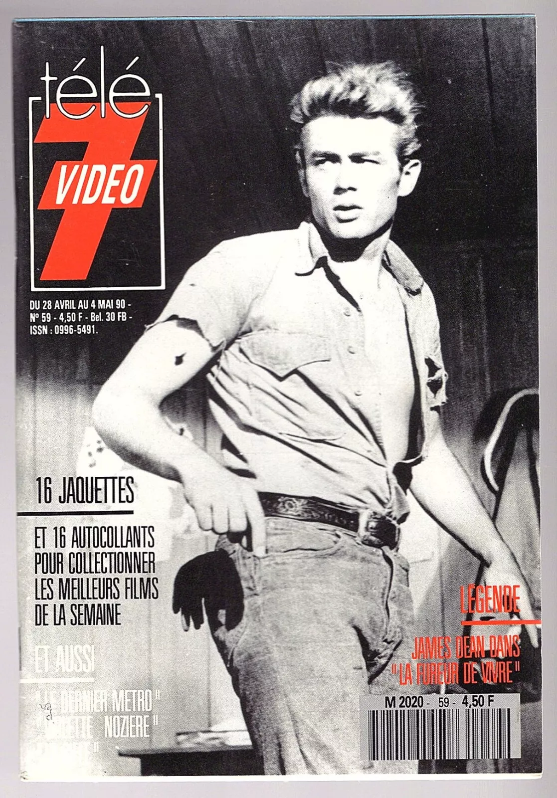 TELE 7 VIDEO magazine side cover Issue 59 28 April 1990
