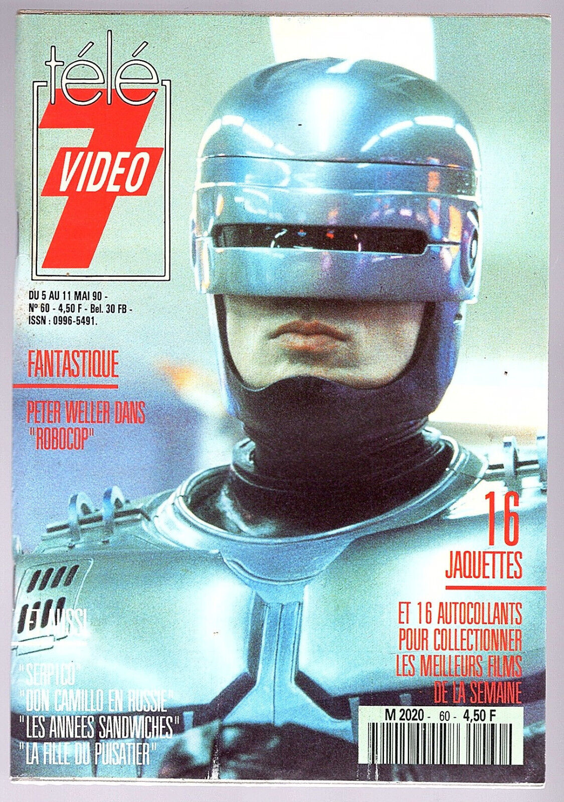 TELE 7 VIDEO magazine side cover Issue 60 5 May 1990