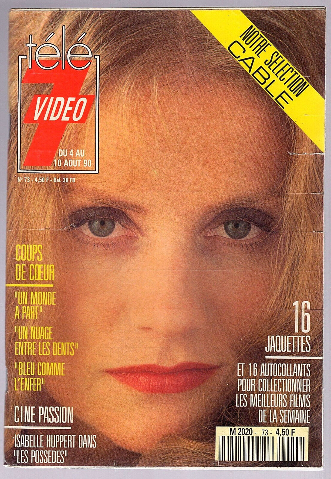 TELE 7 VIDEO magazine side cover Issue 73 4 August 1990