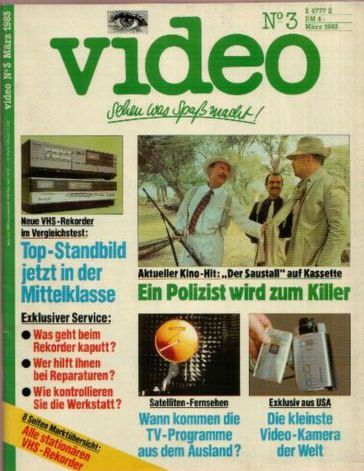 VIDEO magazine side cover Issue 3  1983