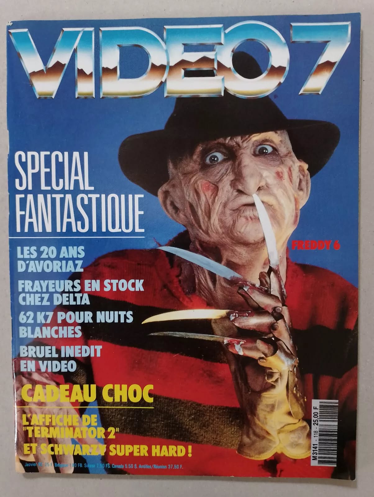 VIDEO 7 magazine side cover Issue 118 January 1992