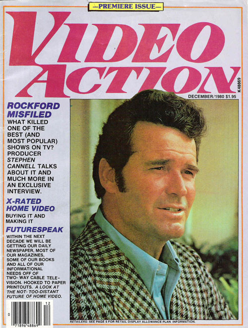 VIDEO ACTION magazine side cover Issue 1 December 1980