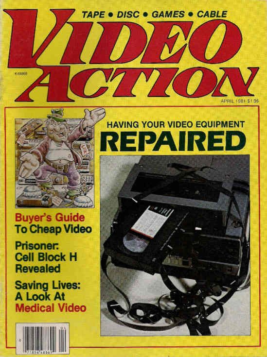 VIDEO ACTION magazine side cover Issue 5 April 1981
