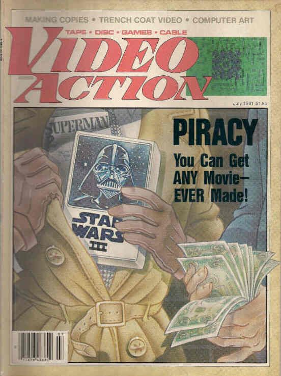 VIDEO ACTION magazine side cover Issue 8 July 1981