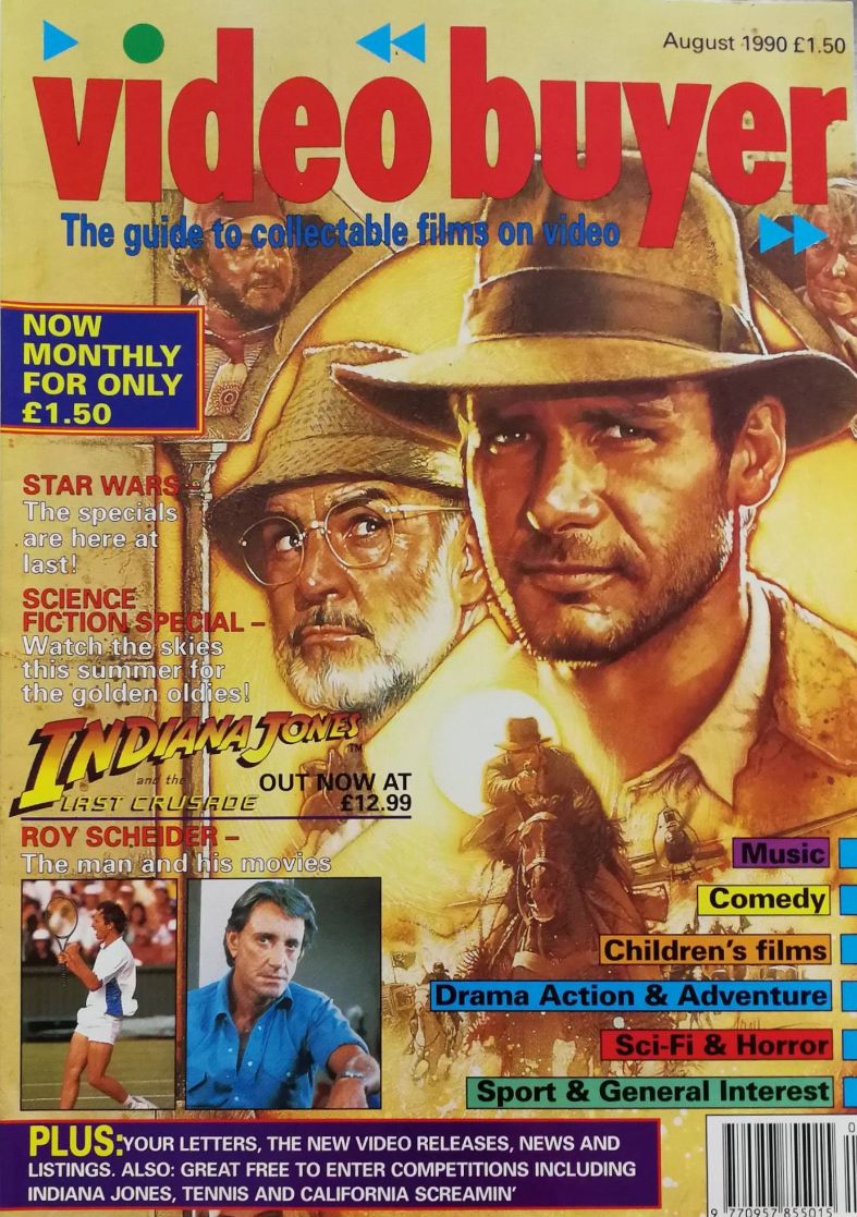 VIDEO BUYER magazine side cover August 1990