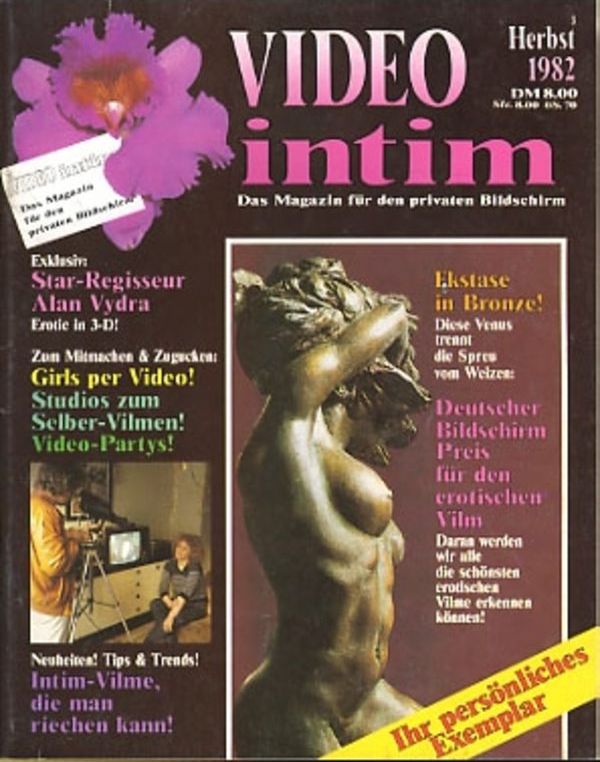 VIDEO INTIM magazine side cover Issue 1 Autumn 1982
