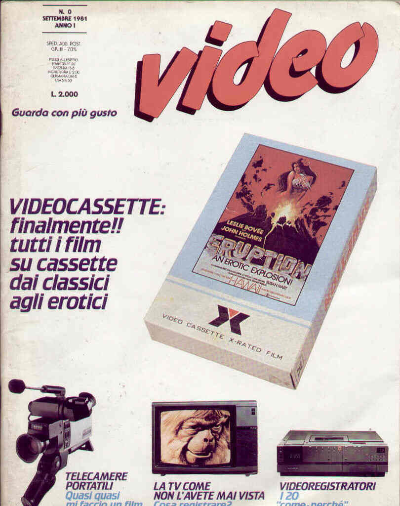 VIDEO (It) magazine side cover September 1981
