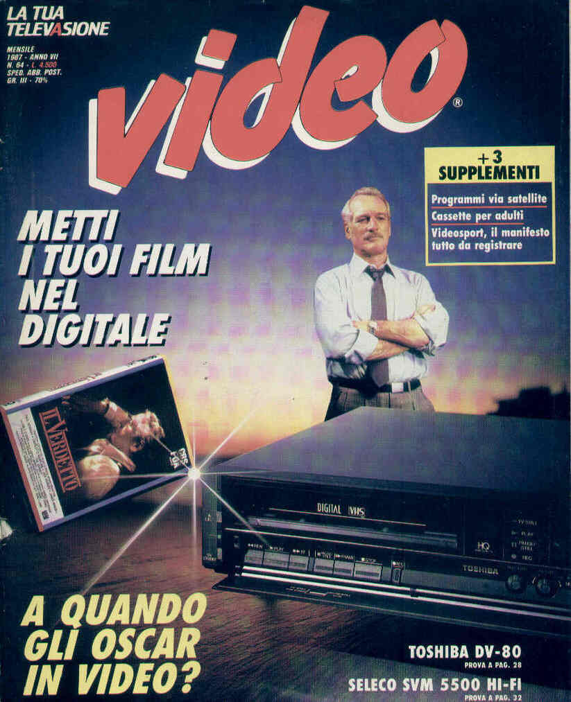 VIDEO (It) magazine side cover Issue 64  1987