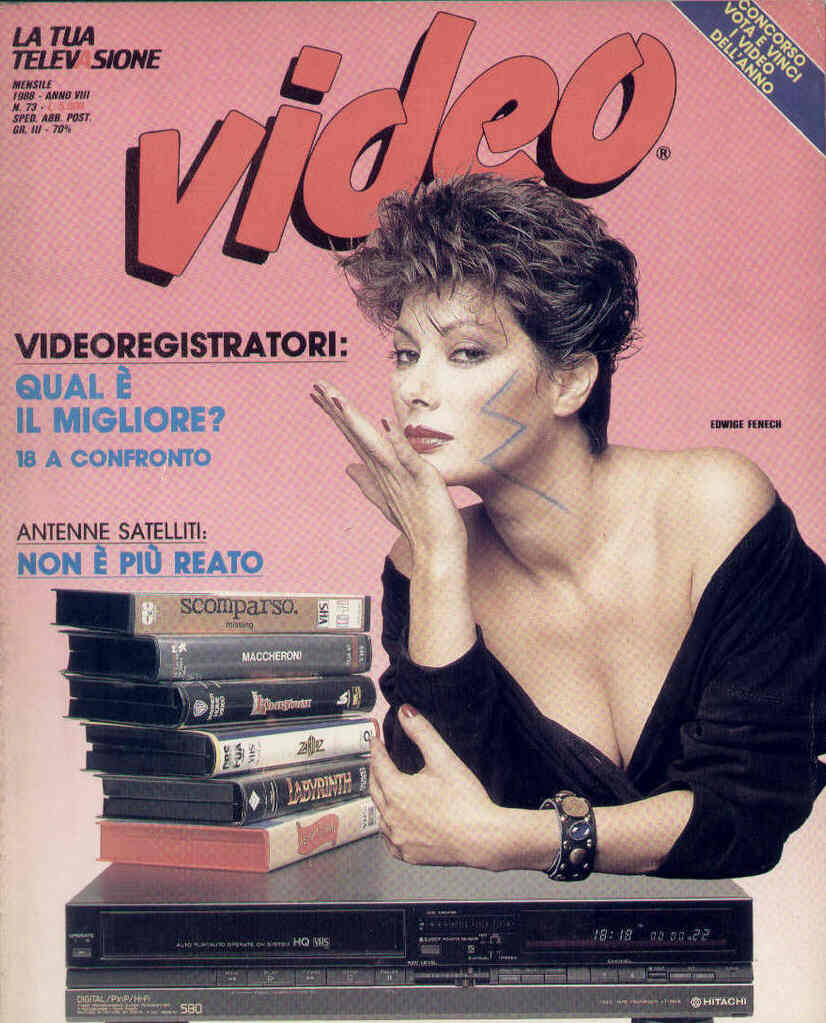 VIDEO (It) magazine side cover Issue 73  1988