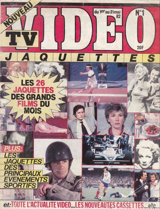 TV VIDEO JAQUETTES magazine side cover Issue 1 May 1982