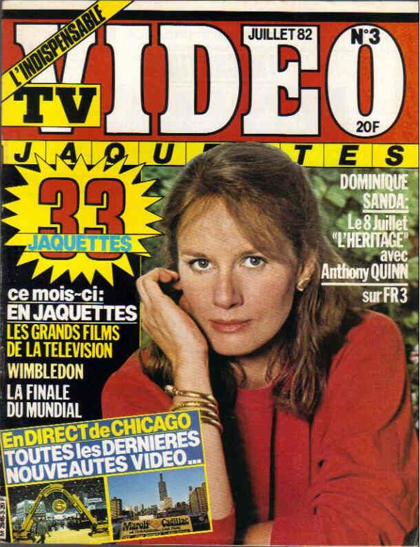 TV VIDEO JAQUETTES magazine side cover Issue 3 July 1982