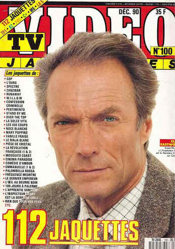 TV VIDEO JAQUETTES magazine side cover Issue 100 December 1990