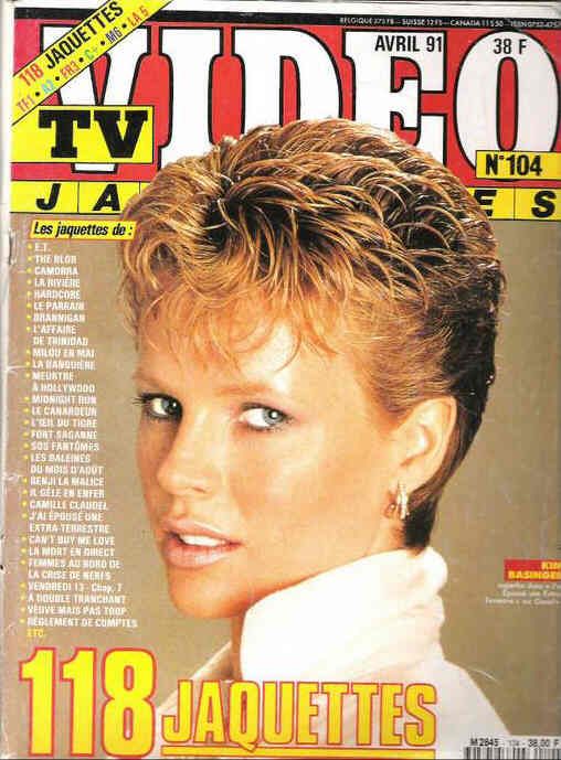 TV VIDEO JAQUETTES magazine side cover Issue 104 April 1991