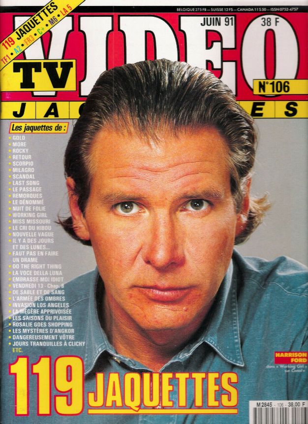 TV VIDEO JAQUETTES magazine side cover Issue 106 June 1991