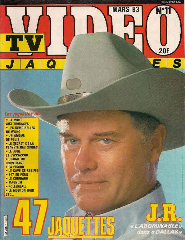 TV VIDEO JAQUETTES magazine side cover Issue 11 March 1983