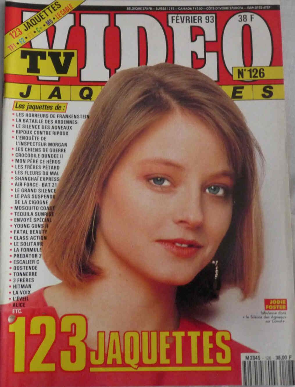 TV VIDEO JAQUETTES magazine side cover Issue 126 February 1993