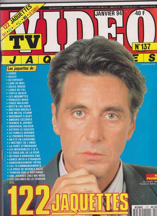 TV VIDEO JAQUETTES magazine side cover Issue 137 January 1994