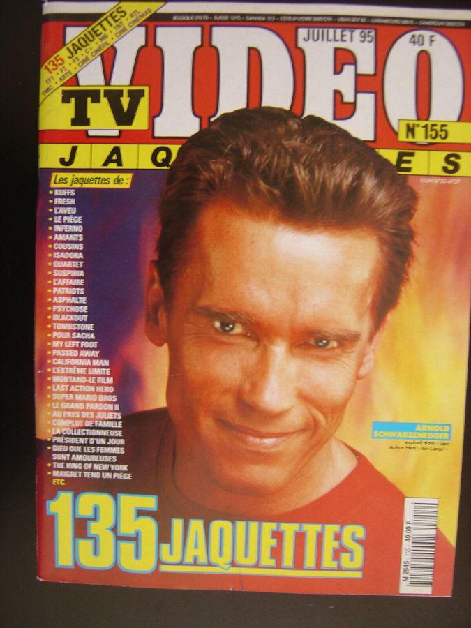 TV VIDEO JAQUETTES magazine side cover Issue 155 July 1995