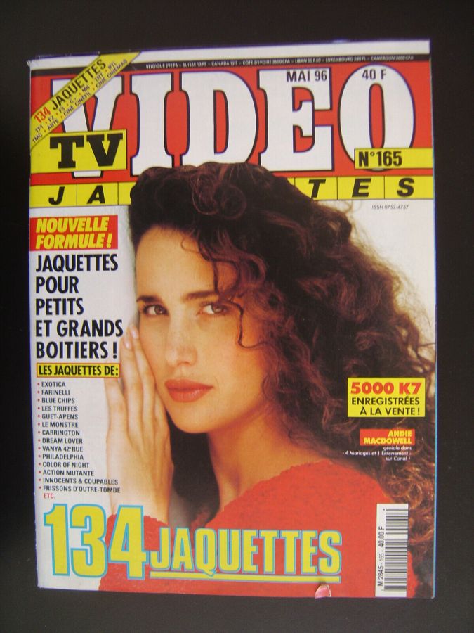 TV VIDEO JAQUETTES magazine side cover Issue 165 May 1996