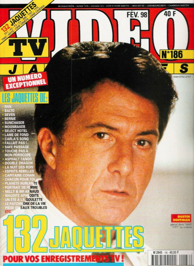 TV VIDEO JAQUETTES magazine side cover Issue 186 February 1998