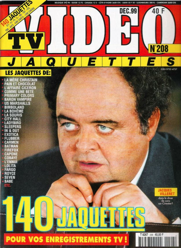 TV VIDEO JAQUETTES magazine side cover Issue 208 December 1999