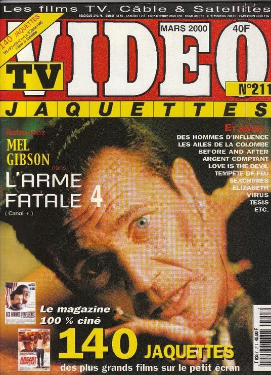 TV VIDEO JAQUETTES magazine side cover Issue 211 March 2000