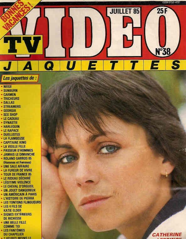 TV VIDEO JAQUETTES magazine side cover Issue 38 July 1985