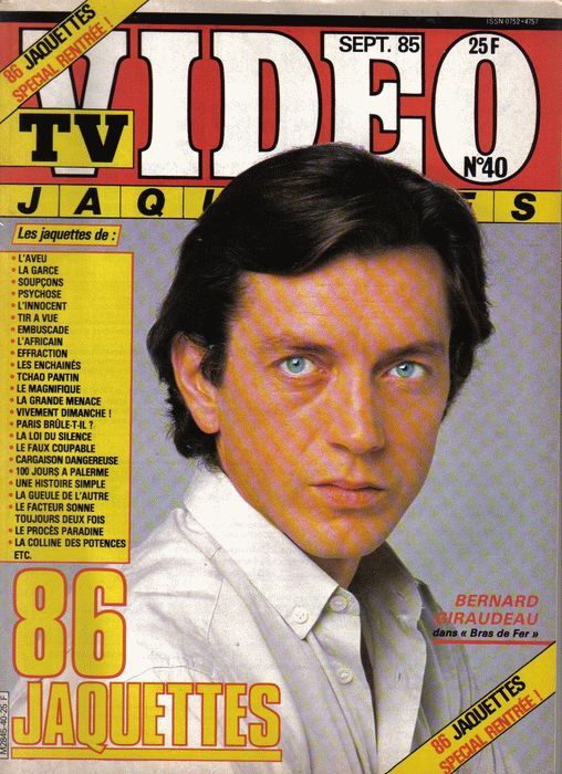 TV VIDEO JAQUETTES magazine side cover Issue 40 September 1985