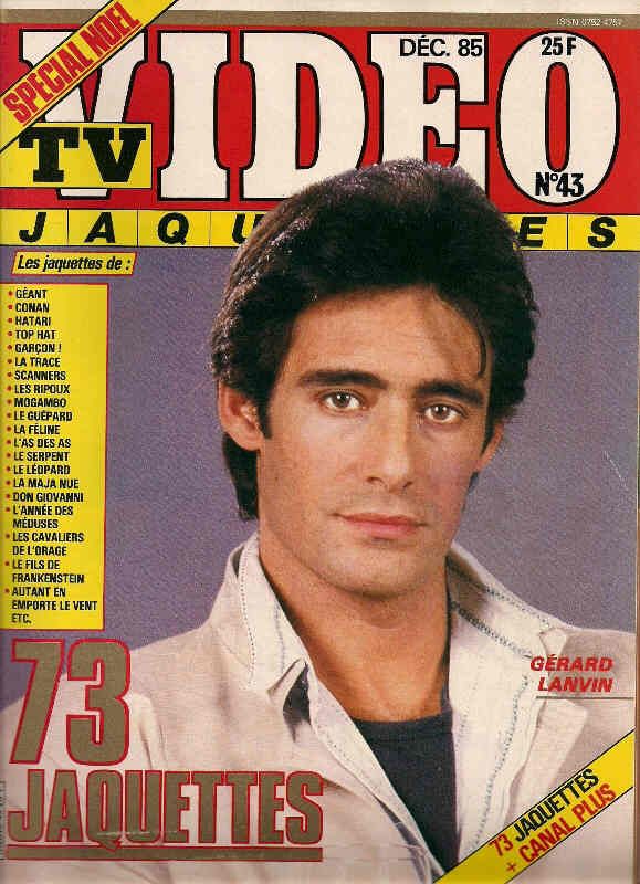 TV VIDEO JAQUETTES magazine side cover Issue 43 December 1985